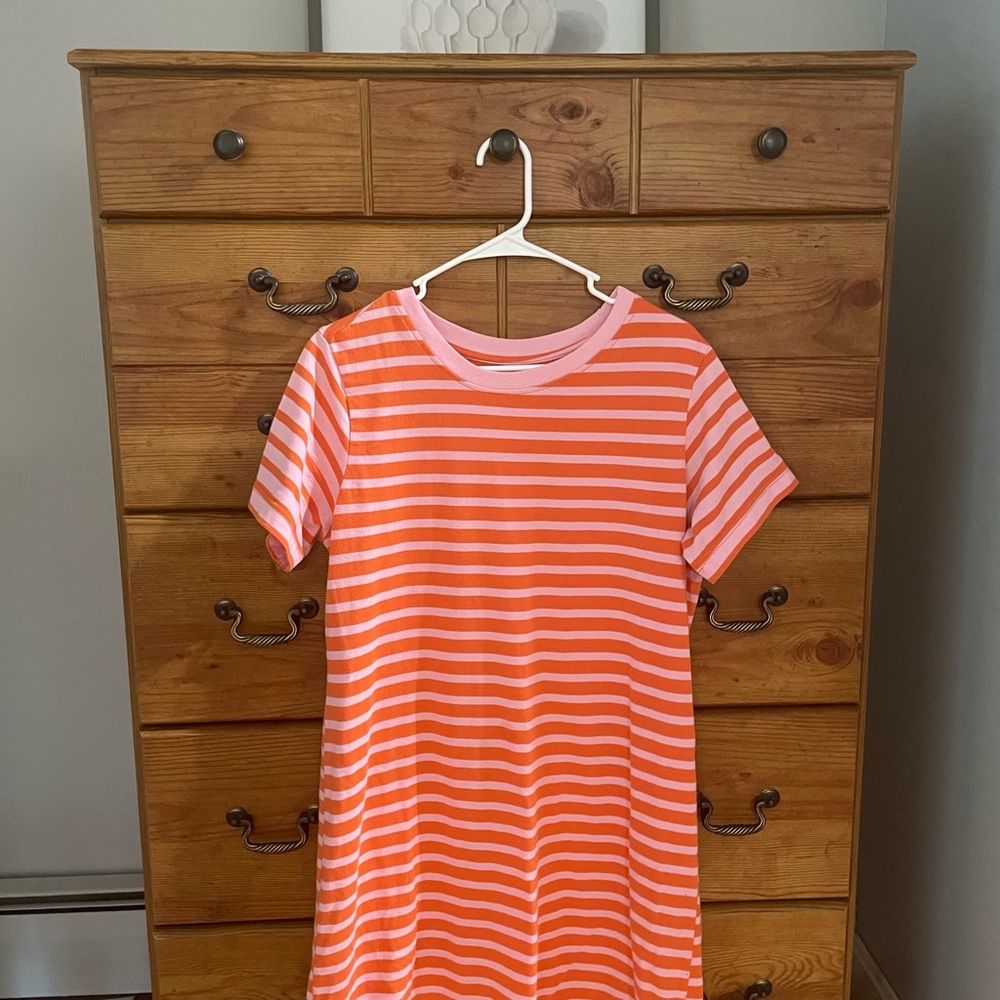 Striped Orange and White Dress